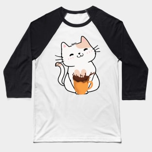 Coffee cat lover Baseball T-Shirt